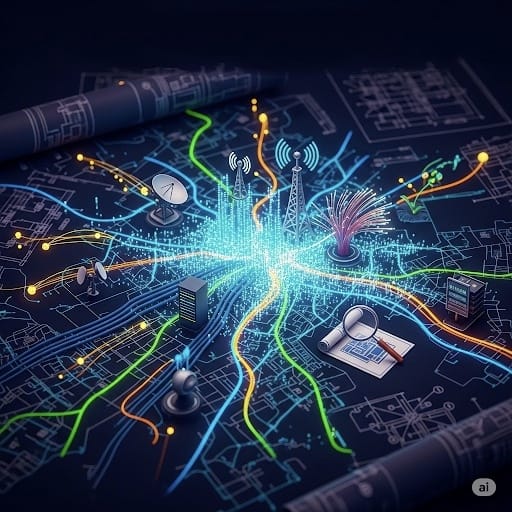 Telecom Planning & Design Illustration